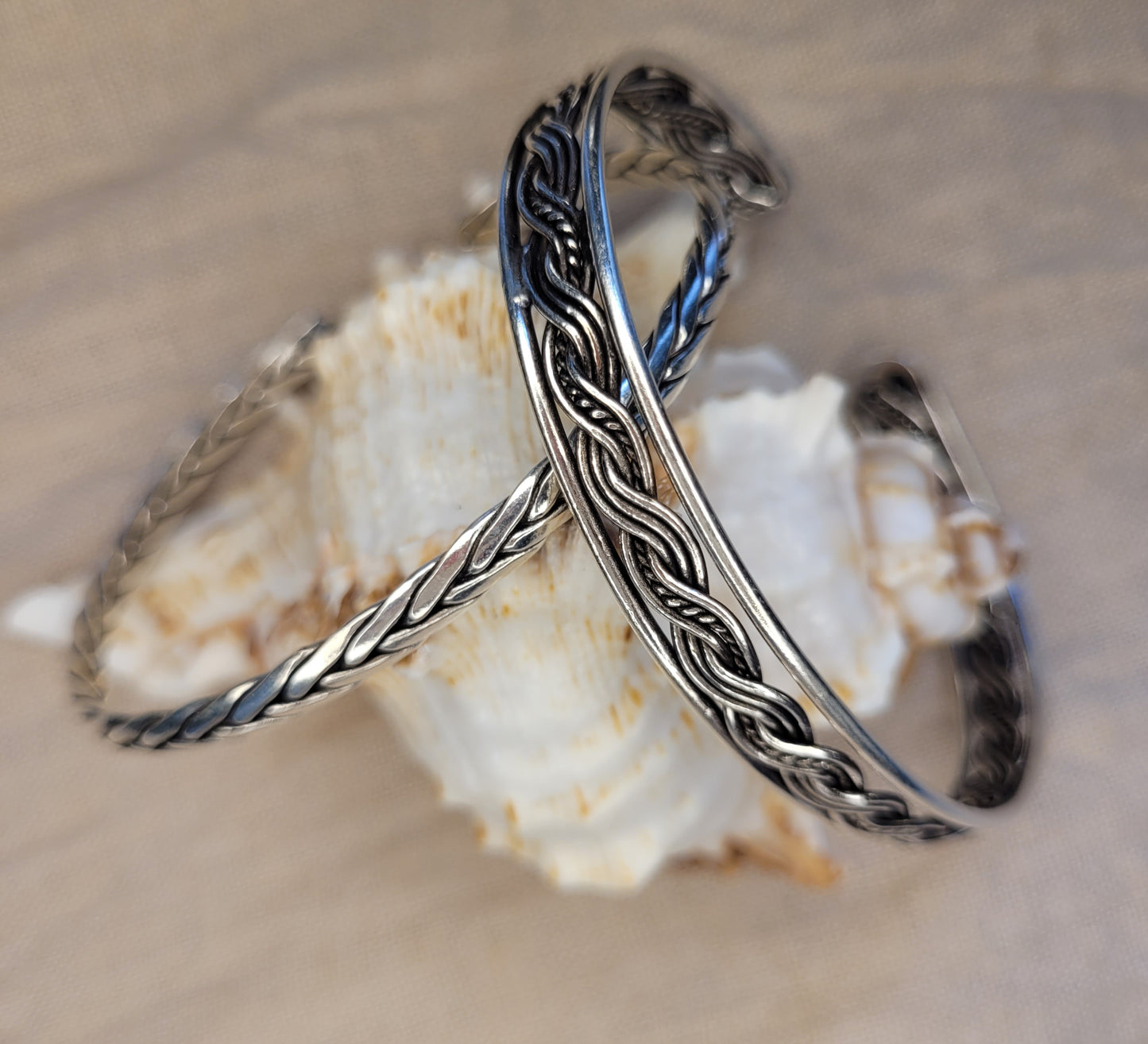Adjustable Celtic Cuff Bangle Bracelet 925 Solid Silver, Braided Twist Style Bracelet, Viking Style Braid