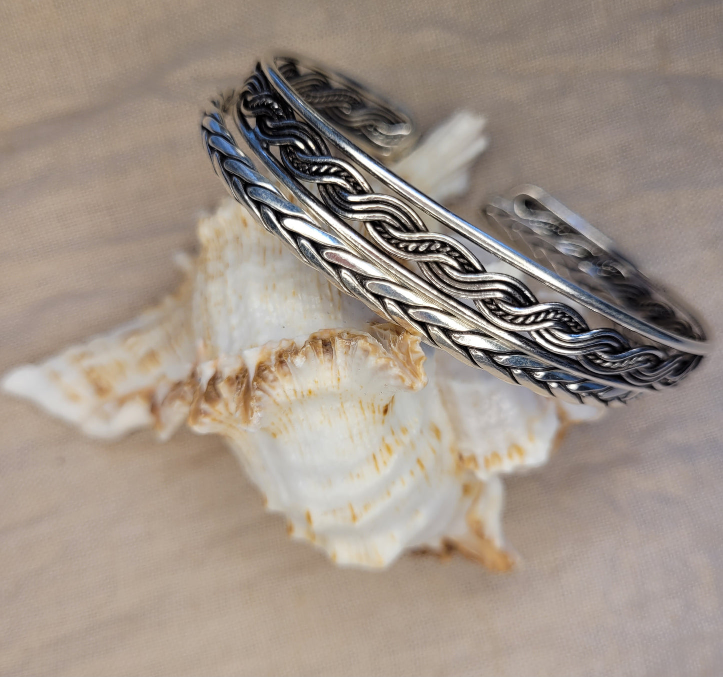 Adjustable Celtic Cuff Bangle Bracelet 925 Solid Silver, Braided Twist Style Bracelet, Viking Style Braid