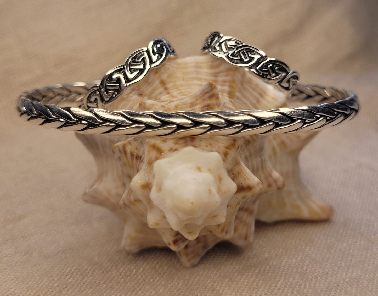 Adjustable Celtic Cuff Bangle Bracelet 925 Solid Silver, Braided Twist Style Bracelet, Viking Style Braid