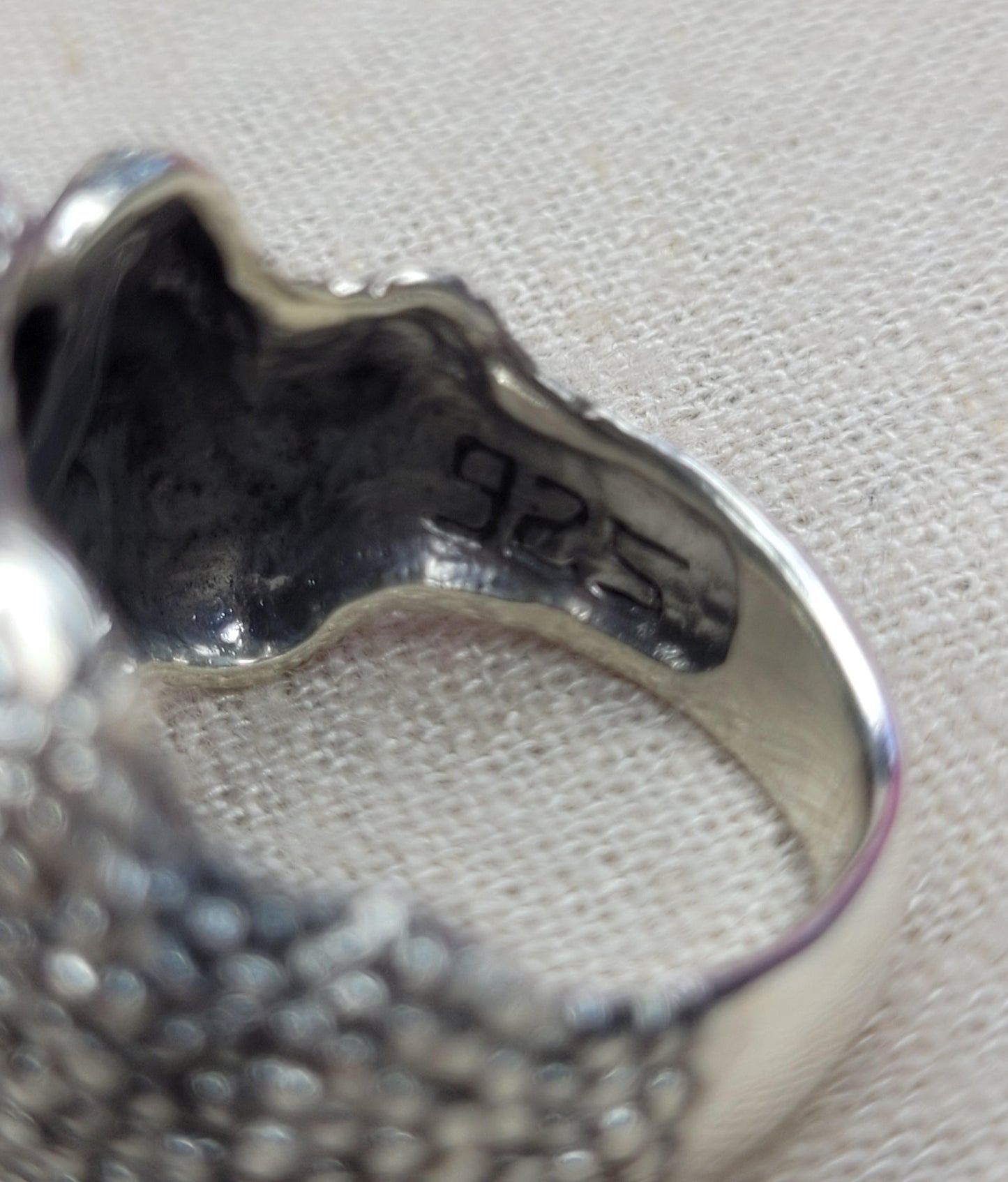 Chunky Snake Ring Bold & Chunky 925 Silver, Ring Size: R, Solid 925 Silver, Statement Piece- RSN2