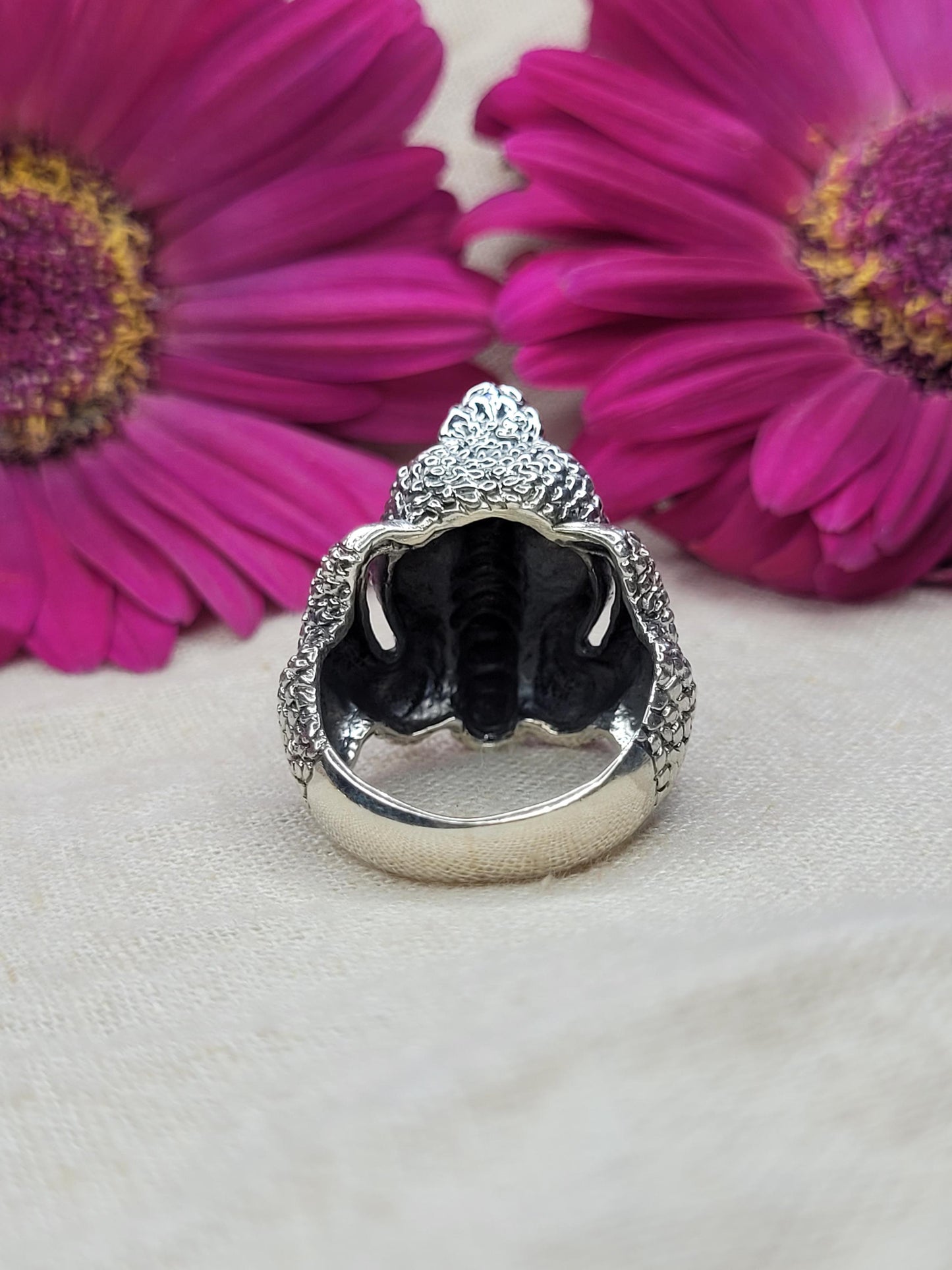 Chunky Snake Ring Bold & Chunky 925 Silver, Ring Size: R, Solid 925 Silver, Statement Piece- RSN2