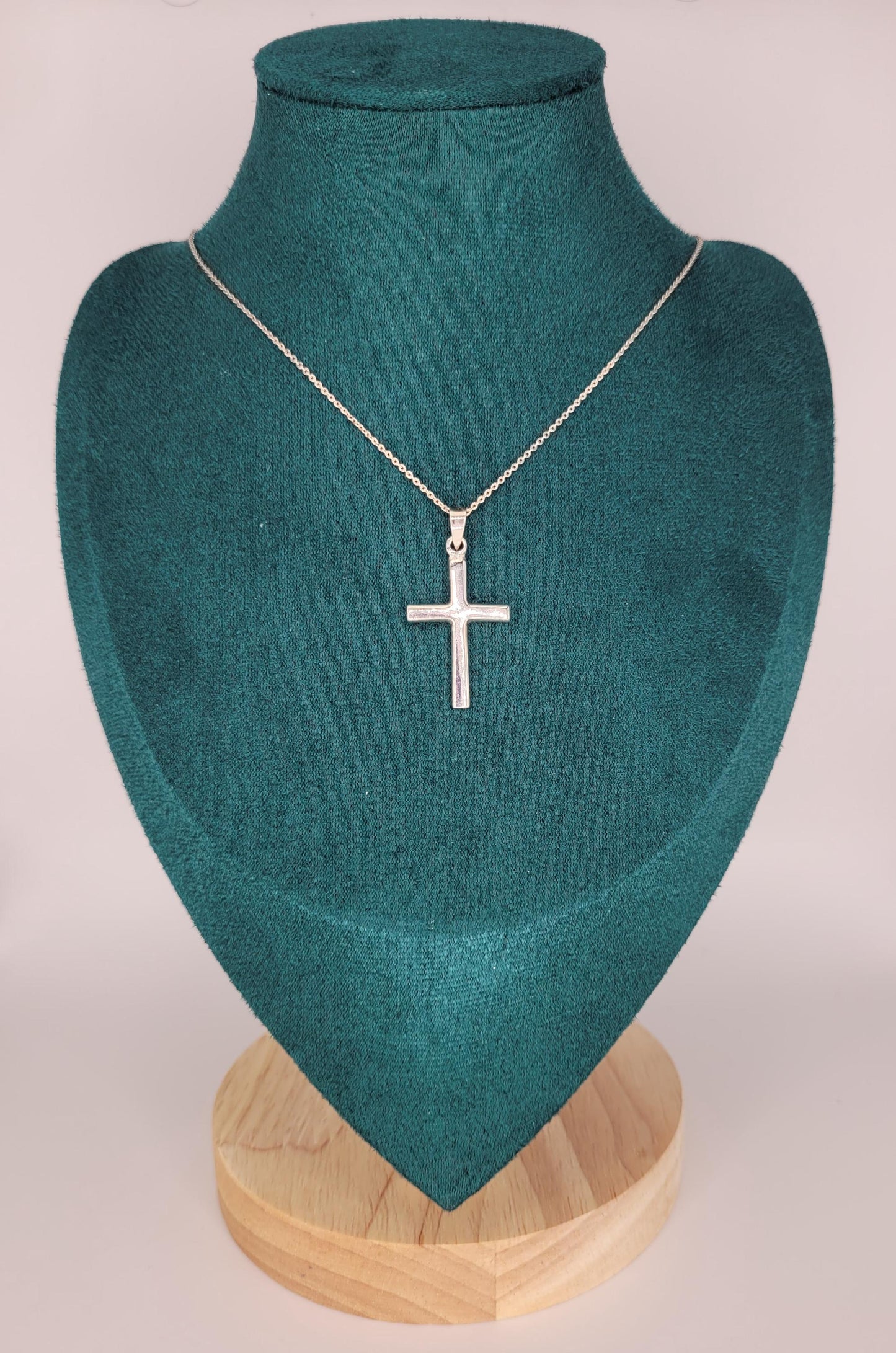 925 Silver Stunning Simple Silver Cross Necklace- NC1