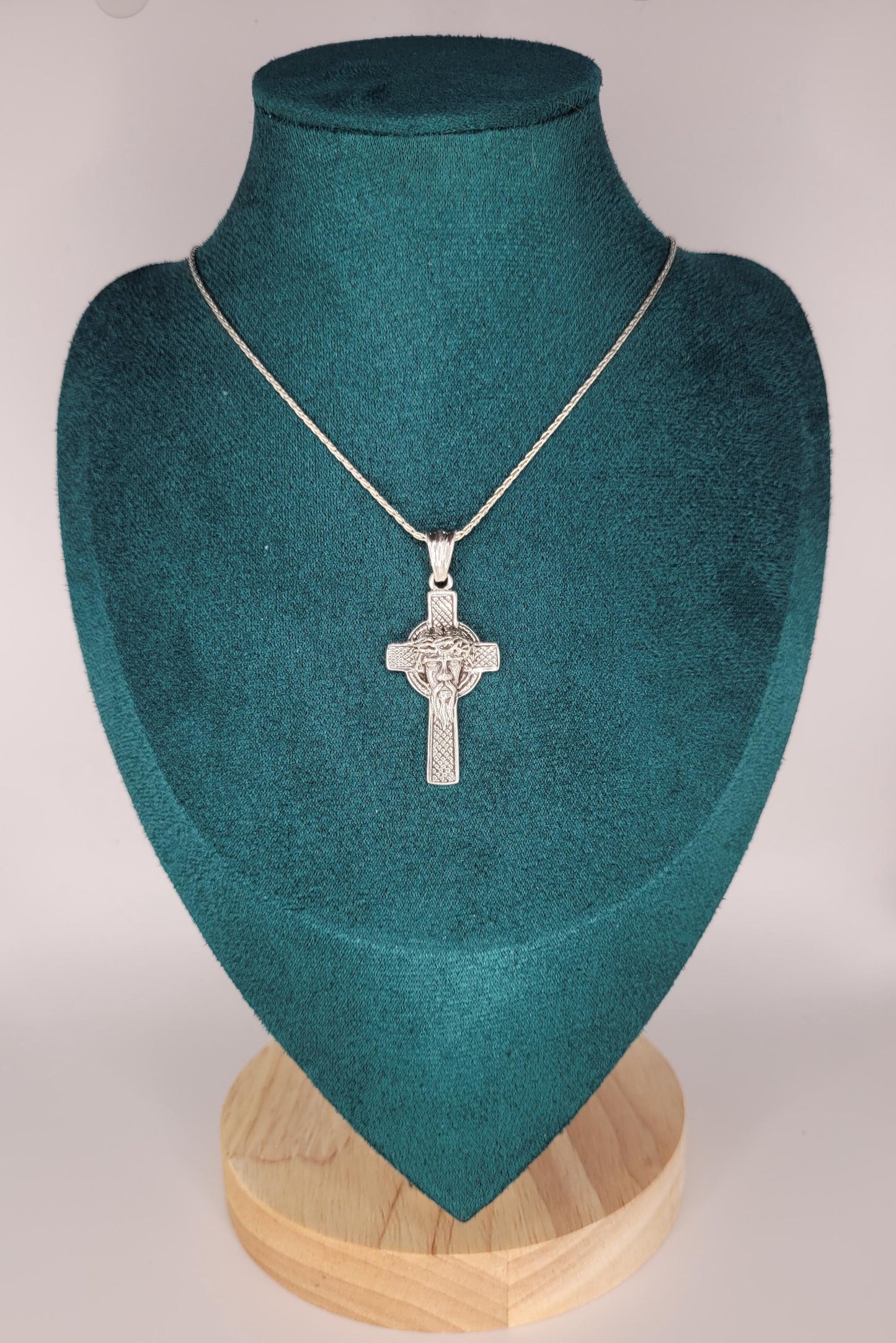 925 Silver Jesus Christ Cross Necklace, Crucifix Pendant- NC6