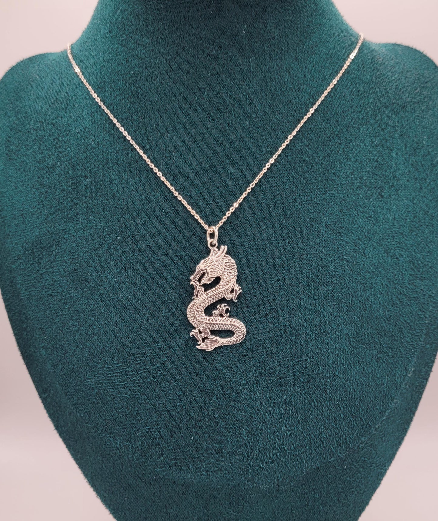 Dragon Pendant Necklace 925 Silver- NAD4