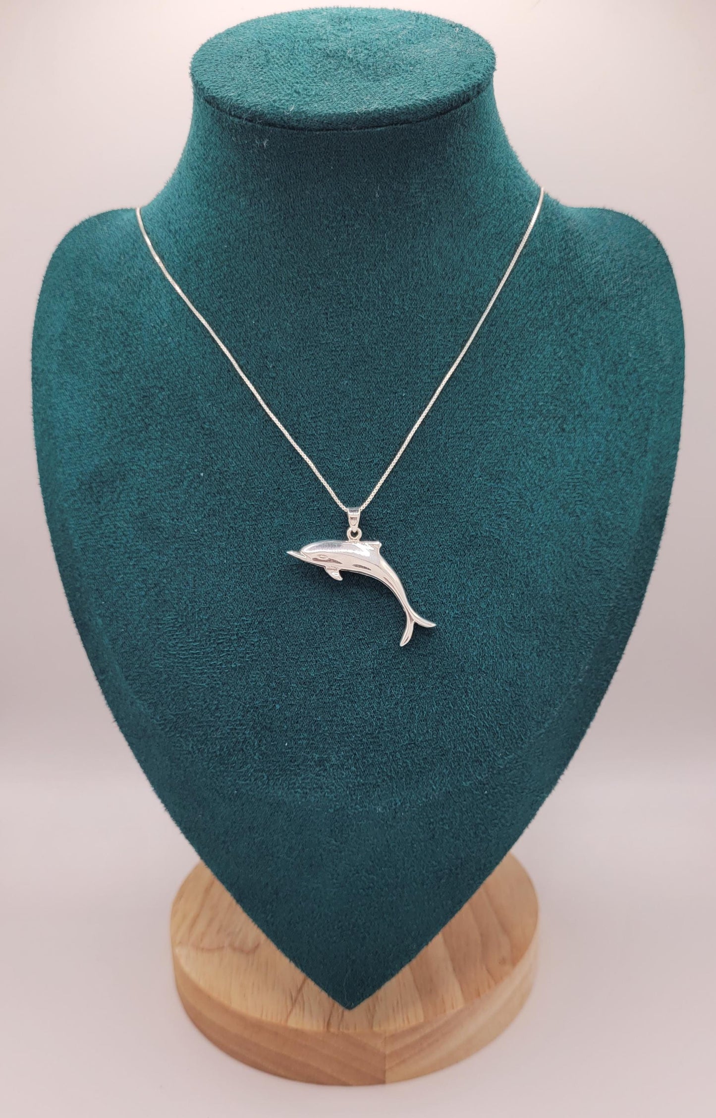 925 Silver Dolphin Pendant Necklace, Ocean Jewellery