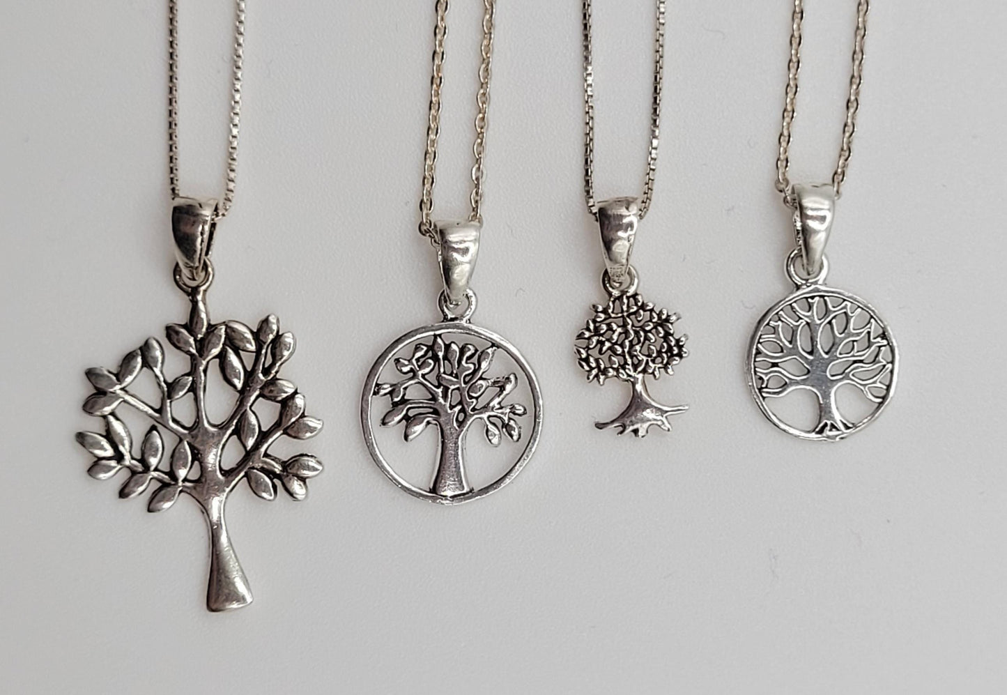 925 Silver Tree Pendant Necklace NT1