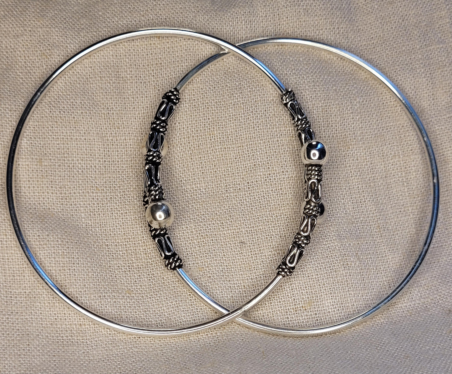 925 Silver Bali Kama Wrap-Around Bracelet, Adjustable Opening Bracelet, 925 Solid Silver – BBT3