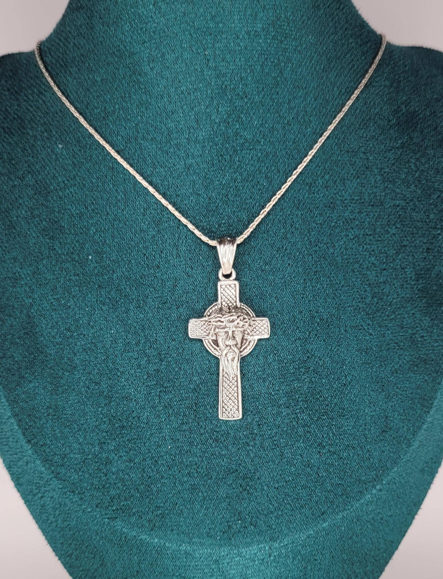 925 Silver Jesus Christ Cross Necklace, Crucifix Pendant- NC6