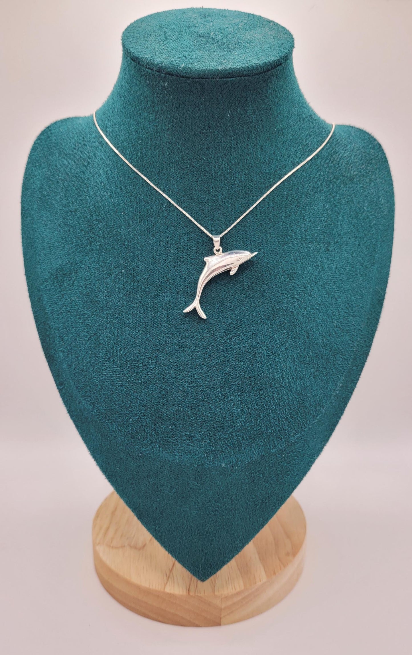 925 Silver Dolphin Pendant Necklace, Ocean Jewellery